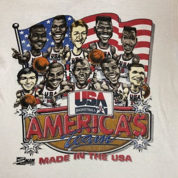 Vintage Iconic “Dream Team” 1992 USA Basketball T-Shirt | 2-sided | Small - Picture 5 of 8